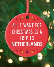 A Trip To Netherlands Circle ornament - single (porcelain) custom-circle-ornament-single-porcelain-lifestyle-11