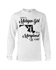 MICHIGAN GIRL IN MARYLAND Long Sleeve Tee tile