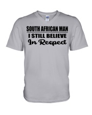 South African Man I Still Believe In Respect V-Neck T-Shirt tile