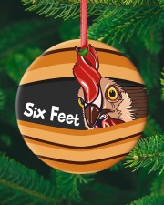 Chicken - Six Feet Circle ornament - single (porcelain) custom-circle-ornament-single-porcelain-lifestyle-10