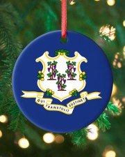 Flag Connecticut Circle ornament - single (porcelain) custom-circle-ornament-single-porcelain-lifestyle-11