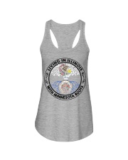 LIVING IN ILLINOIS WITH MINNESOTA ROOTS Ladies Flowy Tank tile