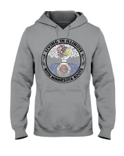 LIVING IN ILLINOIS WITH MINNESOTA ROOTS Hooded Sweatshirt tile