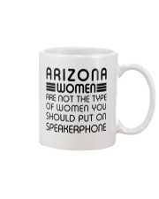 Should put on speakerphone not Arizona women Mug tile