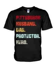 Pittsburgh Dad Hero V-Neck T-Shirt tile