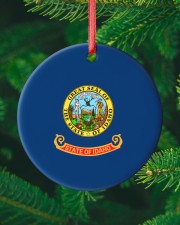 Flag Idaho Circle ornament - single (porcelain) custom-circle-ornament-single-porcelain-lifestyle-10