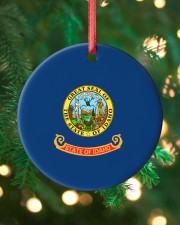 Flag Idaho Circle ornament - single (porcelain) custom-circle-ornament-single-porcelain-lifestyle-11
