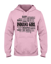 Indiana girl cities Hooded Sweatshirt front