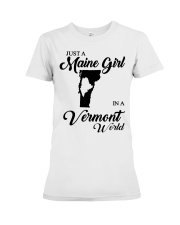 MAINE GIRL IN VERMONT Premium Fit Ladies Tee tile
