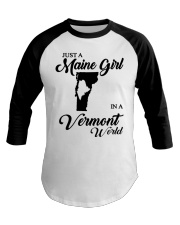 MAINE GIRL IN VERMONT Baseball Tee tile