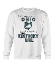 Kentucky Girl Life Took Me To Ohio Crewneck Sweatshirt tile