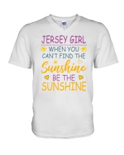 Jersey Girl- Be The Sunshine V-Neck T-Shirt tile