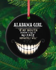 If My Mouth Alabama Girl Circle ornament - single (porcelain) custom-circle-ornament-single-porcelain-lifestyle-10
