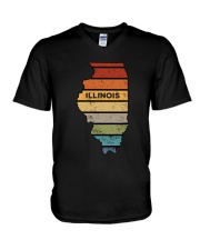 Retro Illinois V-Neck T-Shirt tile