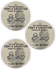 The Love Mom Daughter North Carolina Jersey Circle Ornament (Wood tile