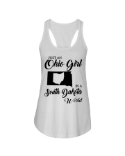 OHIO GIRL IN SOUTH DAKOTA Ladies Flowy Tank tile