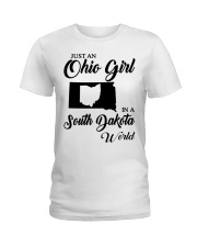 OHIO GIRL IN SOUTH DAKOTA Ladies T-Shirt tile