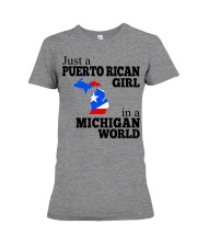 PUERTO RICAN GIRL IN MICHIGAN Premium Fit Ladies Tee tile