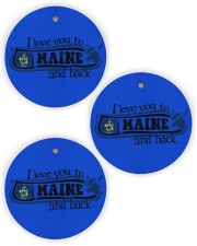 Love You To Maine Circle Ornament (Wood tile