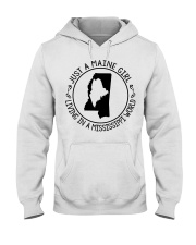 MAINE GIRL LIVING IN MISSISSIPPI Hooded Sweatshirt tile