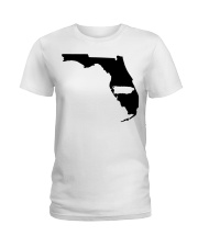 MAP PUERTO RICO IN FLORIDA Ladies T-Shirt tile