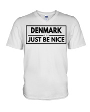 Denmark Just Be Nice V-Neck T-Shirt tile