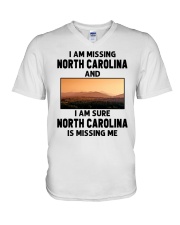 I Am Missing North Carolina V-Neck T-Shirt tile