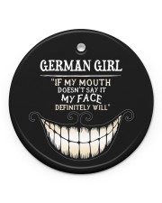 If My Mouth German Girl Circle ornament - single (porcelain) front
