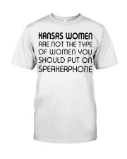 Should put on speakerphone not Kansas women Classic T-Shirt tile