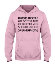 Should put on speakerphone not Kansas women Hooded Sweatshirt front