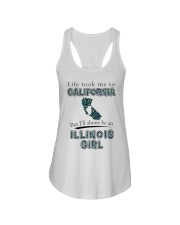 Illinois Girl Life Took Me To California Ladies Flowy Tank tile