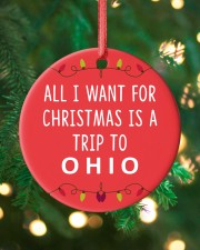 A Trip To Ohio Circle ornament - single (porcelain) custom-circle-ornament-single-porcelain-lifestyle-11