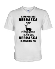 Nebraska Is Missing Me V-Neck T-Shirt tile