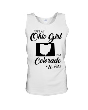 OHIO GIRL IN COLORADO Unisex Tank tile