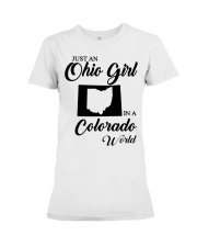 OHIO GIRL IN COLORADO Premium Fit Ladies Tee tile