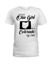 OHIO GIRL IN COLORADO Ladies T-Shirt tile
