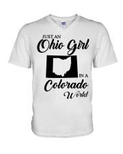 OHIO GIRL IN COLORADO V-Neck T-Shirt tile