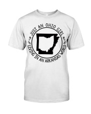 OHIO GIRL LIVING IN ARKANSAS Classic T-Shirt tile