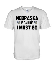 Nebraska Is Calling V-Neck T-Shirt tile