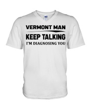 Vermont Man - I'm Diagnosing V-Neck T-Shirt tile