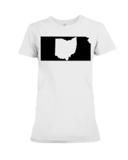 MAP OHIO IN KANSAS Premium Fit Ladies Tee tile