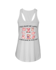 Pigs Make Me Happy Ladies Flowy Tank tile