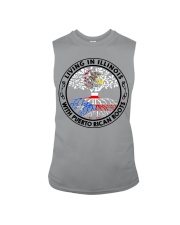 LIVING IN ILLINOIS WITH PUERTO RICAN ROOTS Sleeveless Tee tile