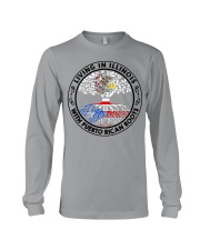 LIVING IN ILLINOIS WITH PUERTO RICAN ROOTS Long Sleeve Tee tile