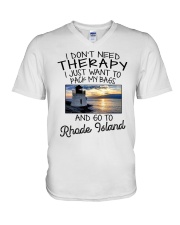 Pack My Bags - Go To Rhode Island V-Neck T-Shirt tile