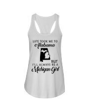 LIFE TOOK TO ALABAMA BE A MICHIGAN GIRL Ladies Flowy Tank tile