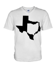 MAP OHIO IN TEXAS V-Neck T-Shirt tile