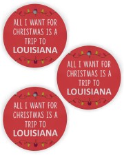A Trip To Louisiana Circle Ornament (Wood tile