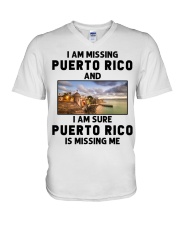 I Am Missing Puerto Rico V-Neck T-Shirt tile