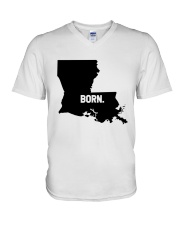 Louisiana - Born V-Neck T-Shirt tile